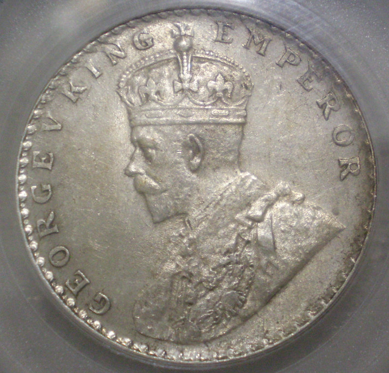 GBCA-AU55英属印度卢比1卢比银币乔治五世