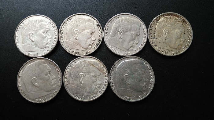 德国二战兴登堡纳粹万字2\/5马克银币[中国投资